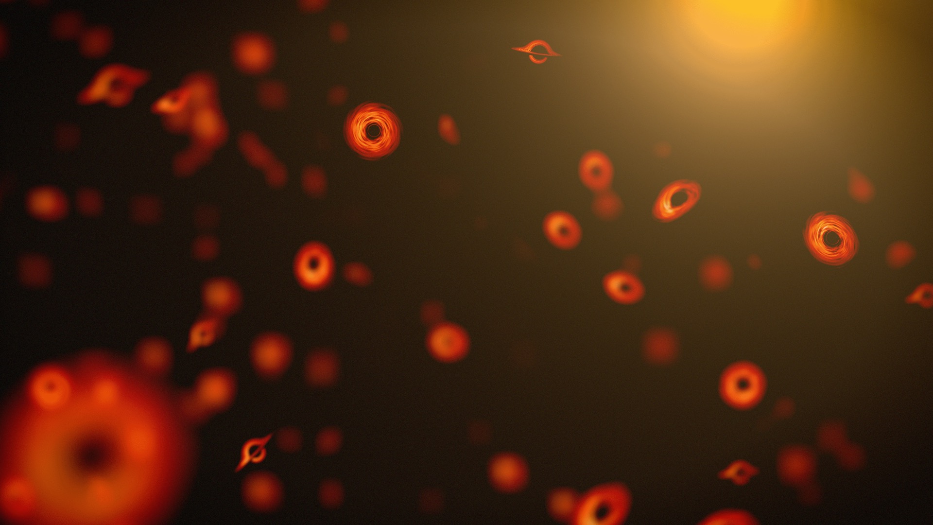 "NASA's artist concept of primordial black holes"